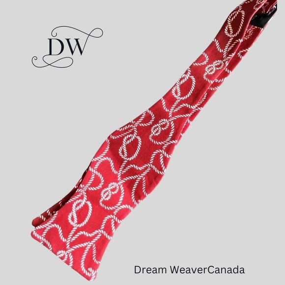 Ropes Nautical Bow Tie | Red - Picture 3 of 4